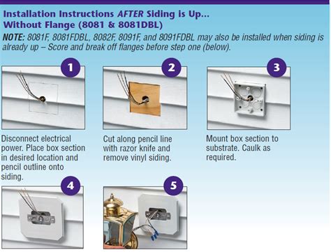 how to install a new junction box in siding|vinyl siding outlet box installation.